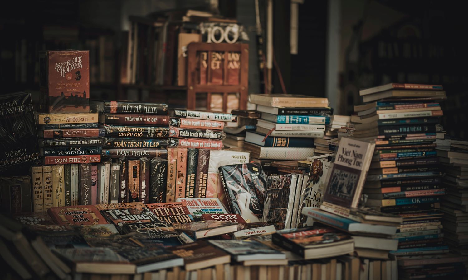 a pile of books